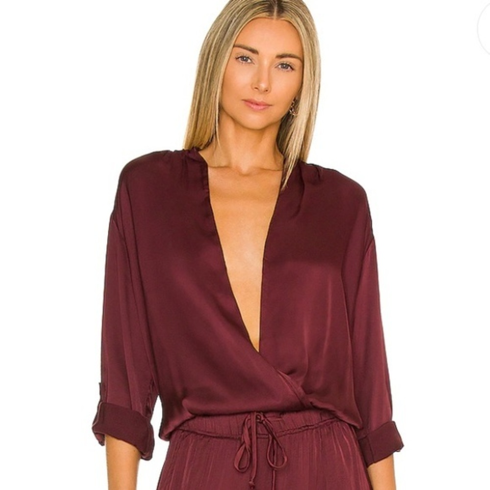YFB Young Fabulous & Broke x Julep Crop Top in Burgundy (Jam)‎